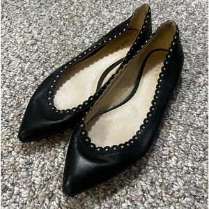 Nine West black pointy flats